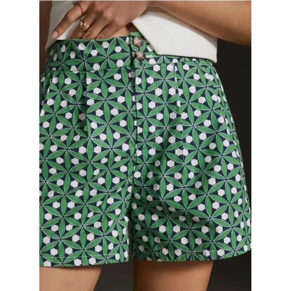 Anthropologie Maeve Poplin City Shorts Size 6 - Picture 2 of 12